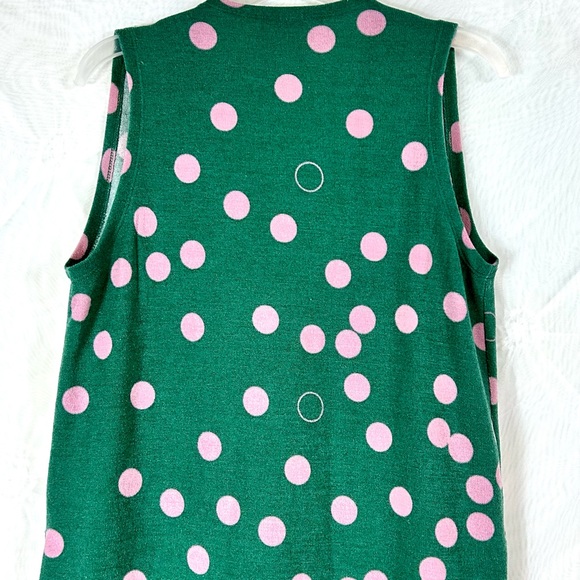LuLaroe Women’s Joy Long Cardigan Duster Vest Size XS Green Pink Polka Dots - Picture 8 of 8